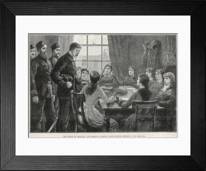 Framed Print : Ladies Land League meeting 1881 Framed Print : Ladies Land League meeting 1881