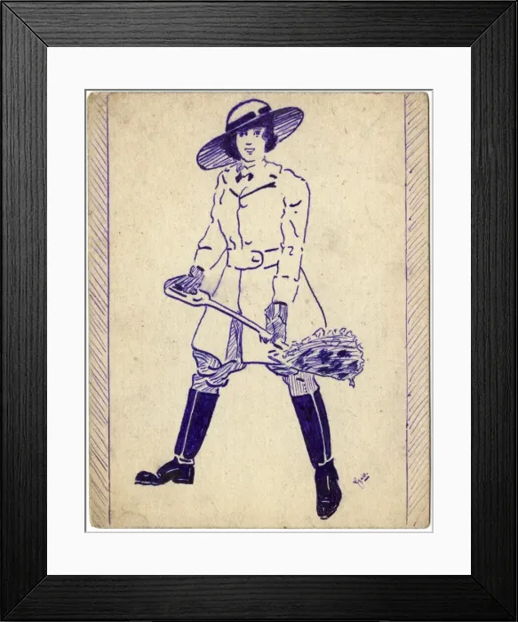 Framed Print : Land Girl by George Ranstead Framed Print : Land Girl by George Ranstead