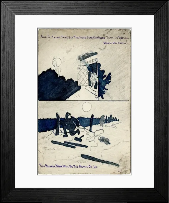Framed Print : World War One humorous postcard by George Ranstead Framed Print : World War One humorous postcard by George Ranstead