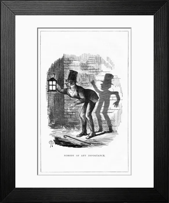 Framed Print : Shadow drawing. C. H. Bennett, Nobody