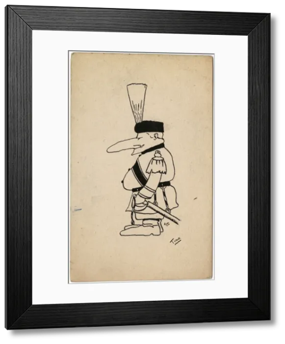 Framed Print : Caricature of King Constantine I of the Hellenes by George R Framed Print : Caricature of King Constantine I of the Hellenes by George R