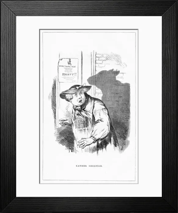 Framed Print : Shadow drawing. C. H. Bennett, Rather Sheepish Framed Print : Shadow drawing. C. H. Bennett, Rather Sheepish