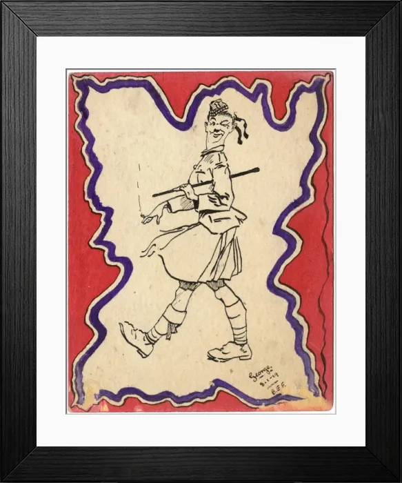 Framed Print : Highland soldier by World War One Framed Print : Highland soldier by World War One