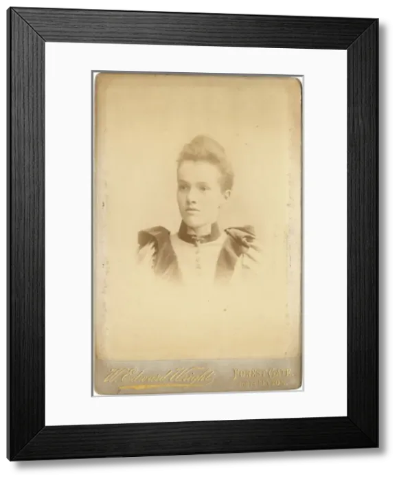 Framed Print : Young Victorian woman in head and shoulders portrait Framed Print : Young Victorian woman in head and shoulders portrait