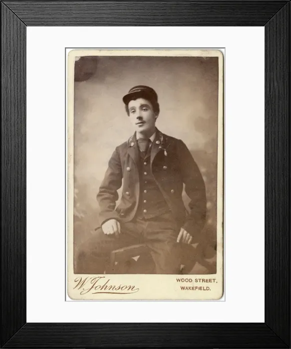 Framed Print : Young Victorian railwayman in his uniform Framed Print : Young Victorian railwayman in his uniform