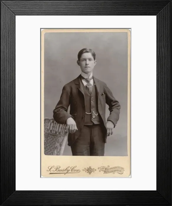 Framed Print : Young Victorian man in his best suit Framed Print : Young Victorian man in his best suit