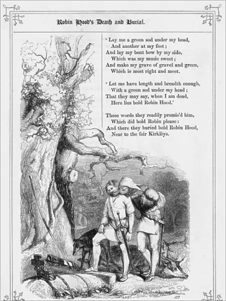 British Ballad, Robin Hoods Death and burial