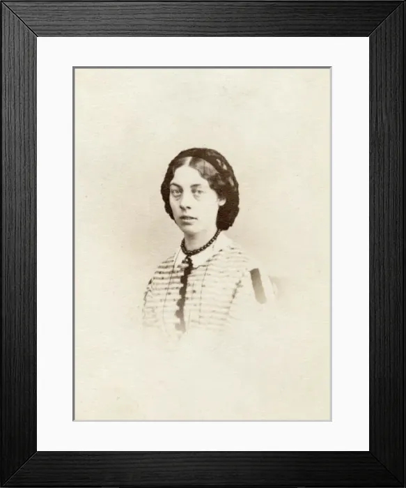 Framed Print : Victorian woman, head and shoulders portrait Framed Print : Victorian woman, head and shoulders portrait
