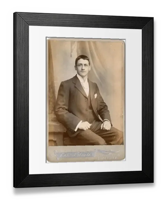 Framed Print : Young Victorian man in his best suit Framed Print : Young Victorian man in his best suit
