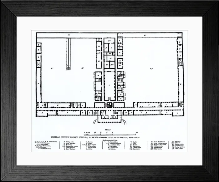 Framed Print : Central London District Schools, Hanwell, Middlesex Framed Print : Central London District Schools, Hanwell, Middlesex