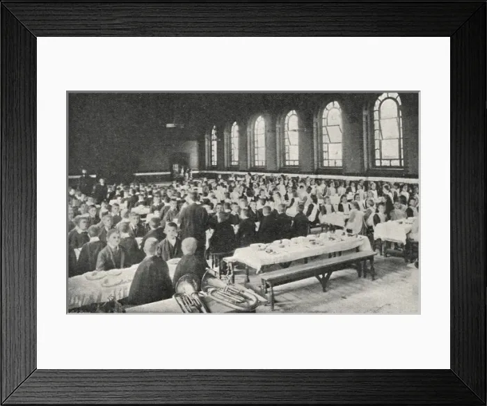 Framed Print : Dining Hall, Lambeth Schools, West Norwood, London Framed Print : Dining Hall, Lambeth Schools, West Norwood, London