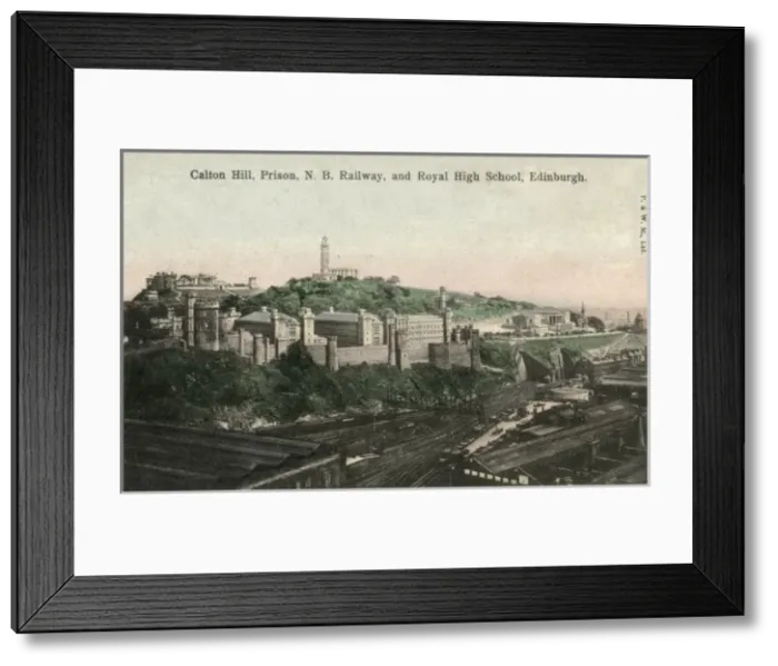 Framed Print : Calton Hill, Prison, Railway, Royal High School, Edinburgh Framed Print : Calton Hill, Prison, Railway, Royal High School, Edinburgh