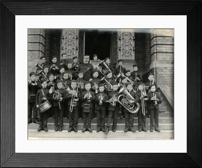 Framed Print : Boys Band, Wigmore Schools, West Midlands Framed Print : Boys Band, Wigmore Schools, West Midlands