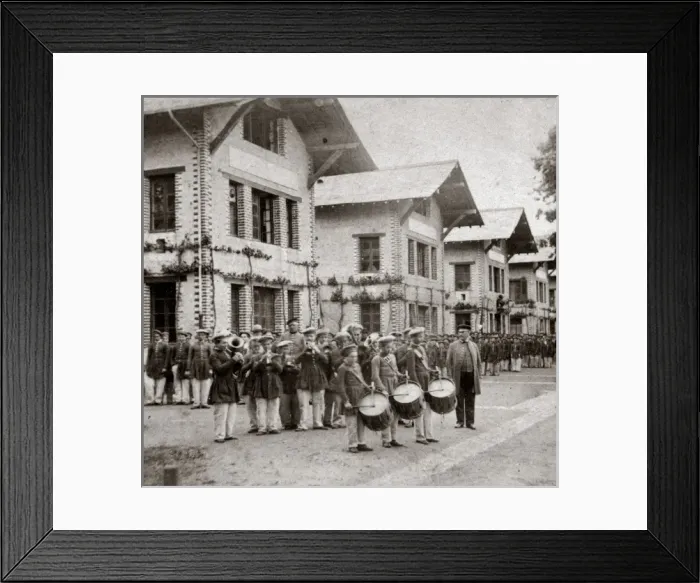 Framed Print : Band and parade at Mettray Colony, France Framed Print : Band and parade at Mettray Colony, France