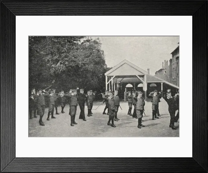 Framed Print : Stick Drill, Lambeth Schools, West Norwood, London Framed Print : Stick Drill, Lambeth Schools, West Norwood, London