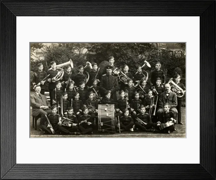 Framed Print : Boys Band at Erdington Homes, Birmingham Framed Print : Boys Band at Erdington Homes, Birmingham