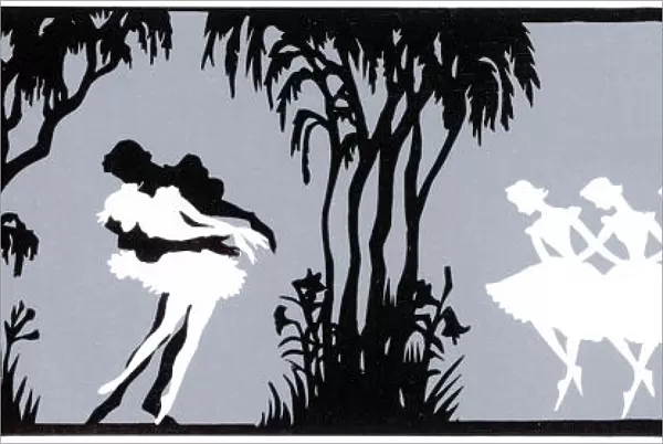 Swan Lake ballet, Siegfried and Odette fall in love