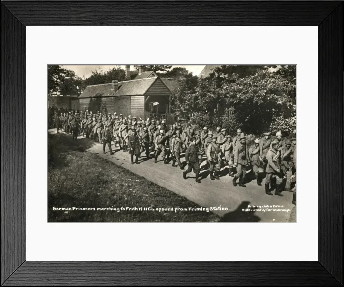 Framed Print : German prisoners of war at Frimley, Surrey Framed Print : German prisoners of war at Frimley, Surrey
