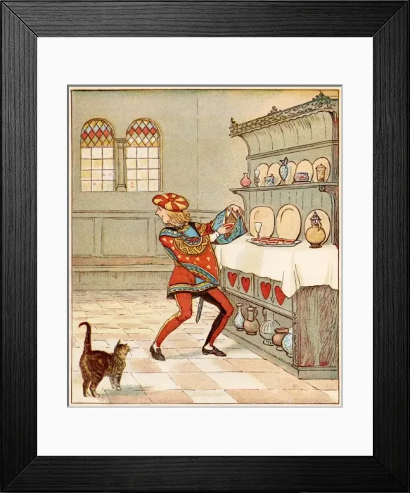 Framed Print : Nursery, rhyme, The Queen of Hearts, Caldecott, 3 of 8