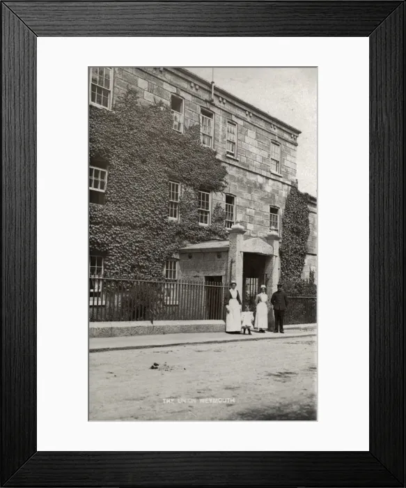 Framed Print : Union Workhouse and Staff, Weymouth, Dorset Framed Print : Union Workhouse and Staff, Weymouth, Dorset