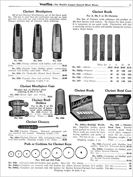 Clarinet accessories, Wurlitzer