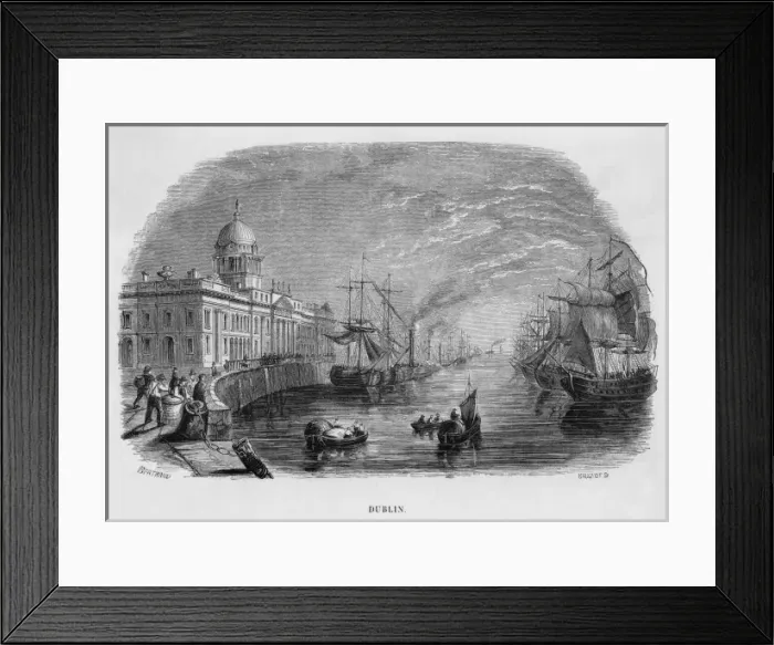 Framed Print : Dublin 1850 Framed Print : Dublin 1850