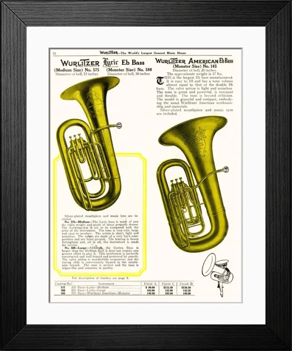 Framed Print : E-flat Bass, Wurlitzer Framed Print : E-flat Bass, Wurlitzer