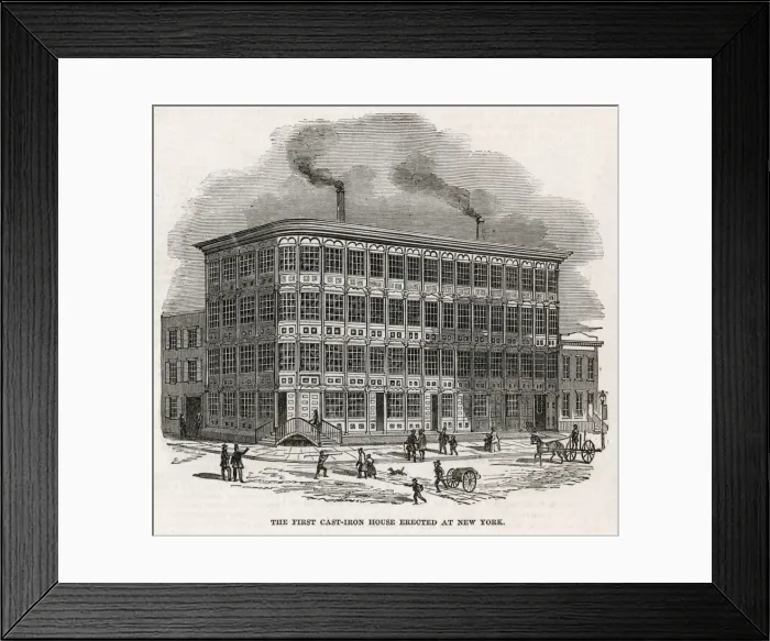 Framed Print : First cast-iron house in New York Framed Print : First cast-iron house in New York