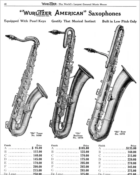 Saxophones, Wurlitzer