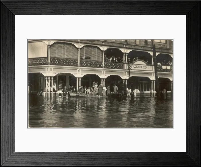 Framed Print : 1909 floods in Melbourne Framed Print : 1909 floods in Melbourne