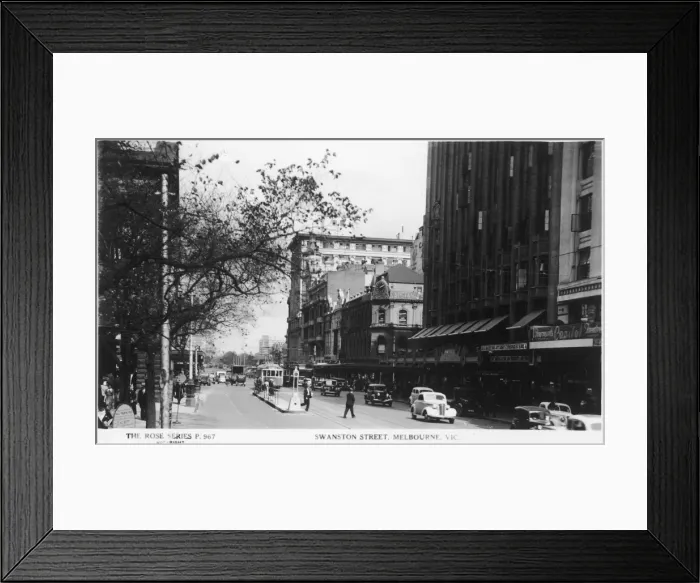 Framed Print : Swanston Street, Melbourne Framed Print : Swanston Street, Melbourne