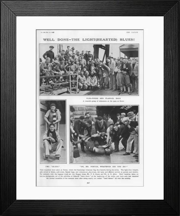 Framed Print : Volunteers working on the docks at Dover during the General Framed Print : Volunteers working on the docks at Dover during the General