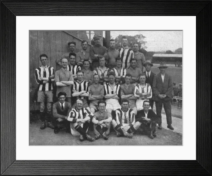 Framed Print : Football match between police and strikers Framed Print : Football match between police and strikers