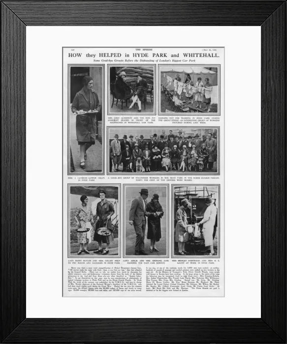 Framed Print : How they helped in Hyde Park and Whitehall during the strike Framed Print : How they helped in Hyde Park and Whitehall during the strike