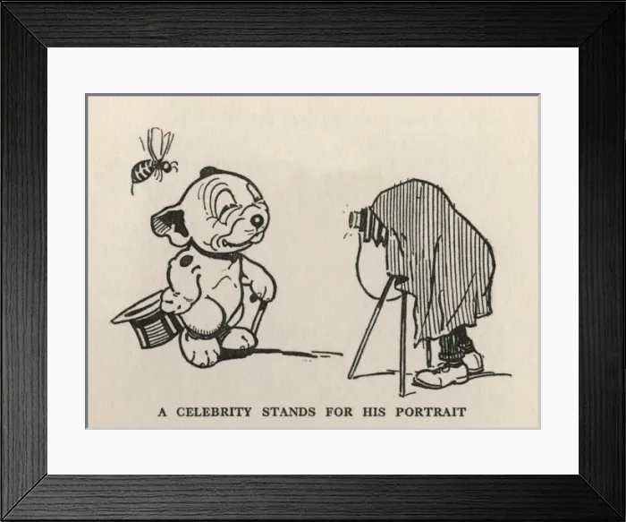 Framed Print : A celebrity stands for a portrait