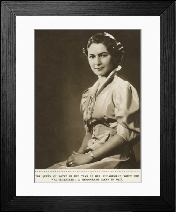 Framed Print : Queen Farida aged 17 Framed Print : Queen Farida aged 17