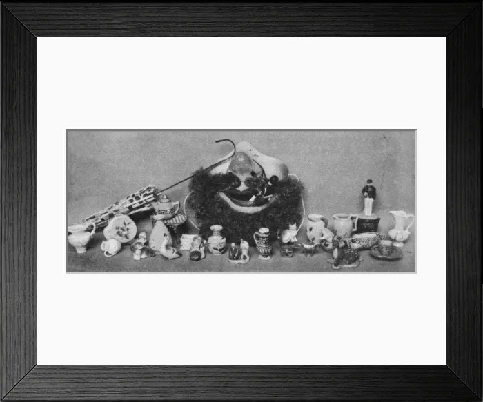 Framed Print : Contents of some Christmas crackers, 1905 Framed Print : Contents of some Christmas crackers, 1905