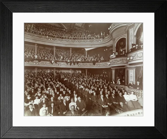 Framed Print : Theatre Audience in New York