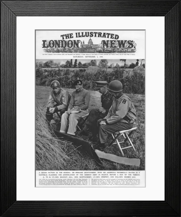 Framed Print : Sir Bernard Montgomery with his generals Framed Print : Sir Bernard Montgomery with his generals