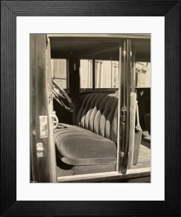 Framed Print : 1920s car. Automobile (Cars). Interior of an automobile Framed Print : 1920s car. Automobile (Cars). Interior of an automobile