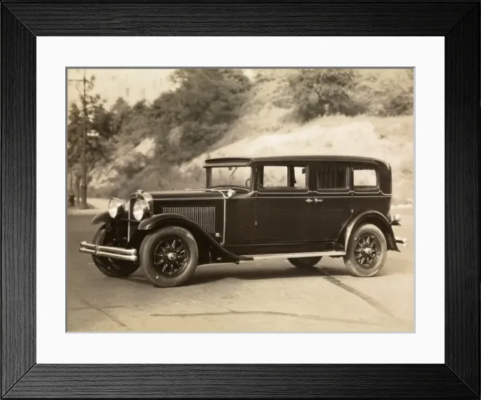 Framed Print : 1920s car. Automobile (Cars). Automobile in a park Framed Print : 1920s car. Automobile (Cars). Automobile in a park