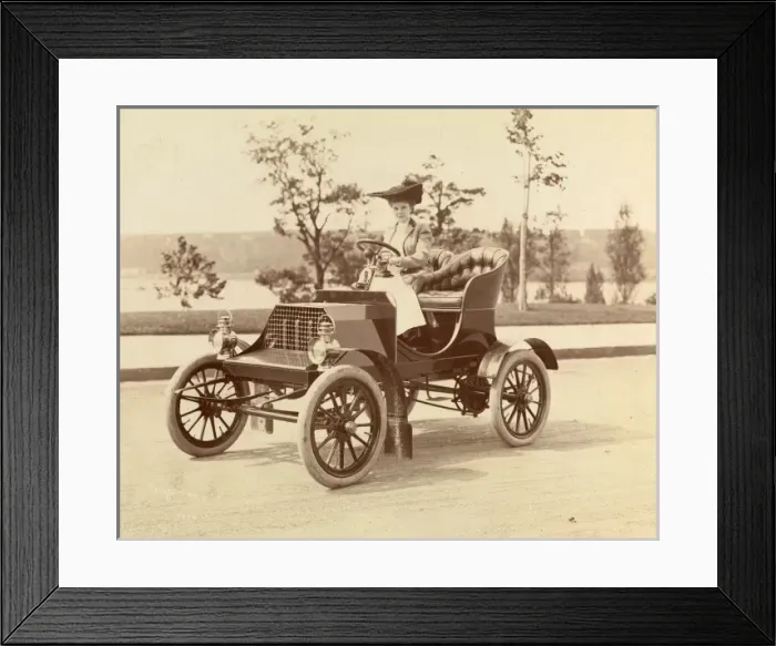 Framed Print : Woman in a car Framed Print : Woman in a car