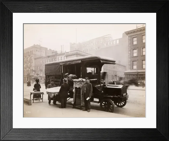 Framed Print : Delivery truck c. 1910 Framed Print : Delivery truck c. 1910