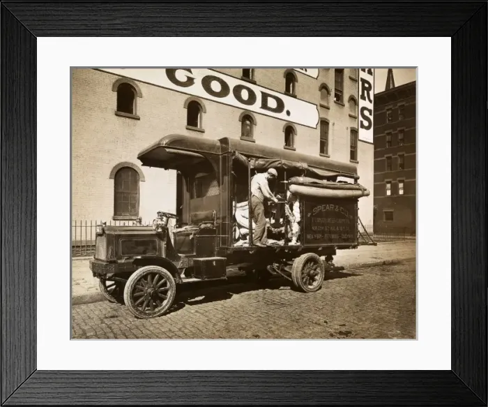 Framed Print : Delivery truck c. 1910 Framed Print : Delivery truck c. 1910