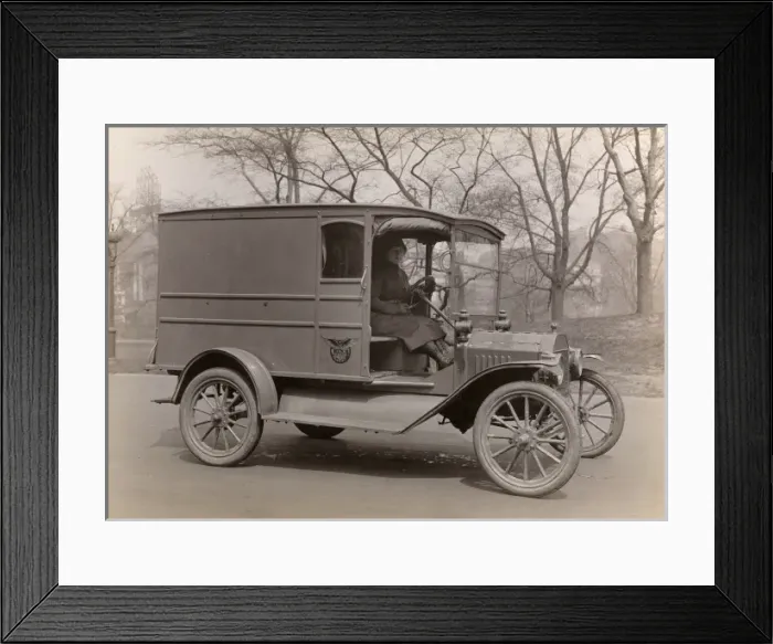 Framed Print : Delivery truck c. 1910 Framed Print : Delivery truck c. 1910