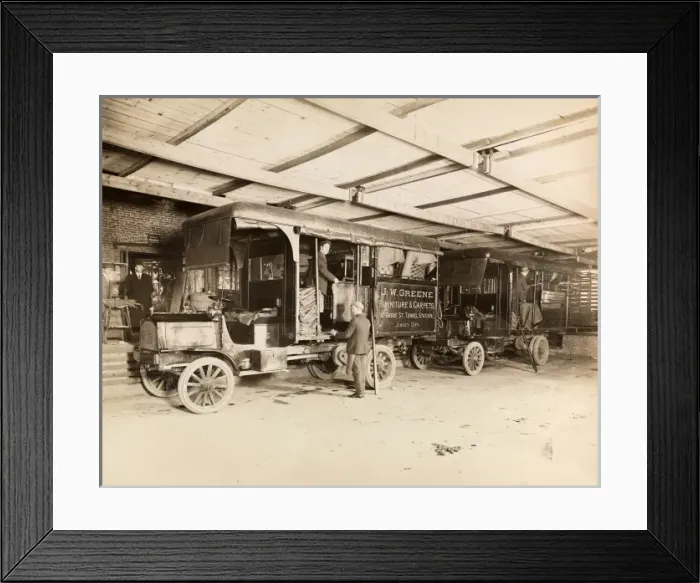 Framed Print : Delivery truck c. 1910 Framed Print : Delivery truck c. 1910