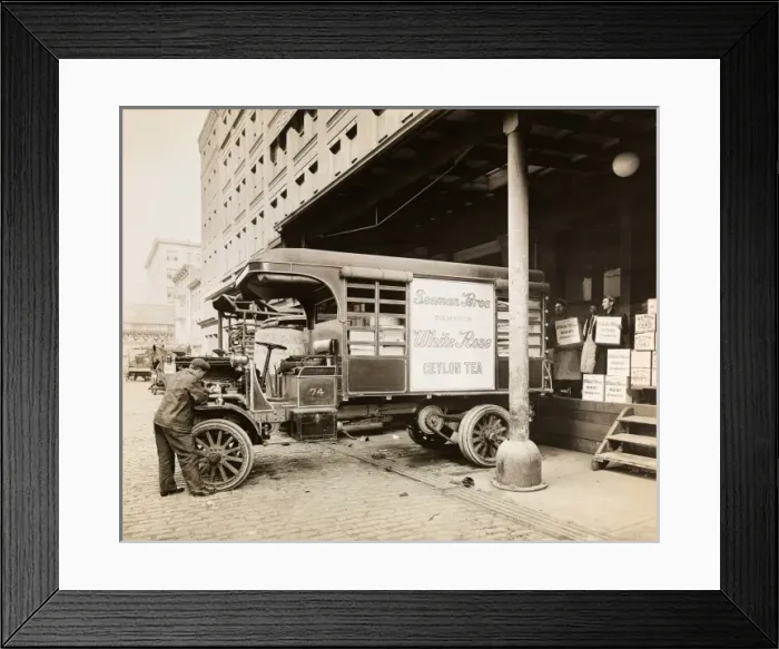 Framed Print : Delivery truck c. 1910 Framed Print : Delivery truck c. 1910