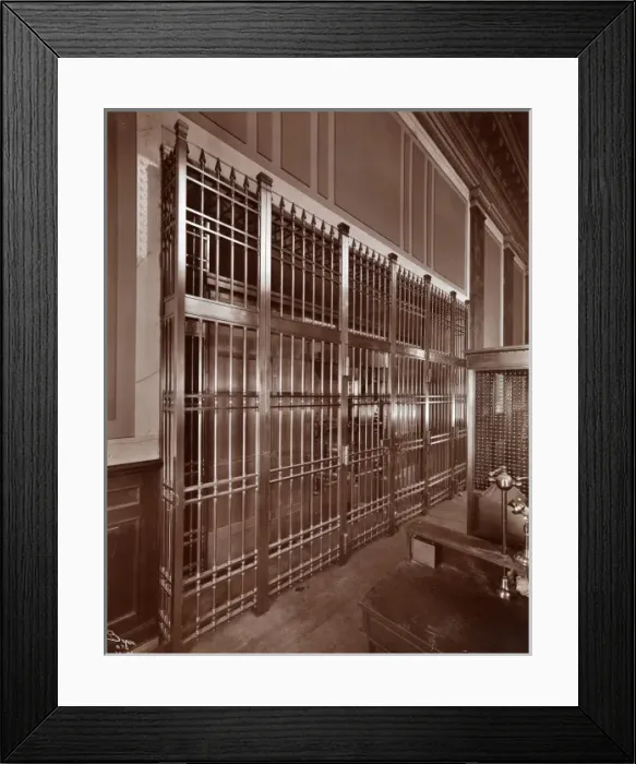 Framed Print : Bank vault