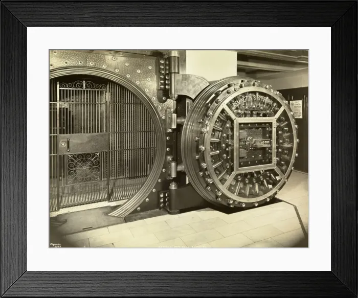 Framed Print : Bank vault Framed Print : Bank vault