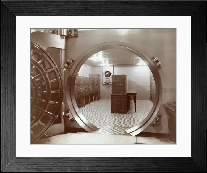 Framed Print : Bank vault Framed Print : Bank vault
